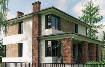 Проект коттеджа с навесом 178 кв.м.