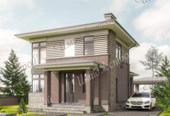 Проект маленького удобного коттеджа 80 кв.м.