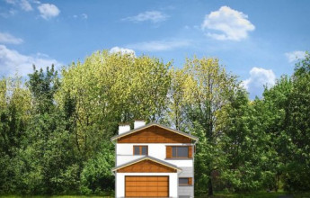 Дом для узкого участка с гаражом на 242 кв2