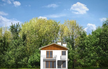 Дом для узкого участка с гаражом на 242 кв2