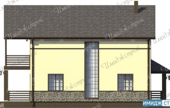 Двухэтажный дом с террасой  Оригинальный дом на 132 м2 с террасой