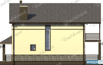 Двухэтажный дом с террасой  Оригинальный дом на 132 м2 с террасой