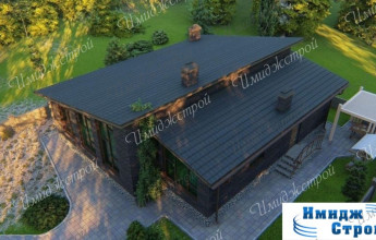 Тёмный дом с необычным дизайном Оригинальный дом с тёмным фасадом