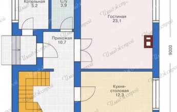 Обычный дом для проживания семьи из 4х человек