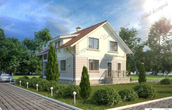 Коттедж на 147м2: европейский стиль и косая кровля