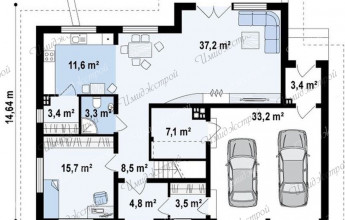 Проект дома у озера 262 кв.м.