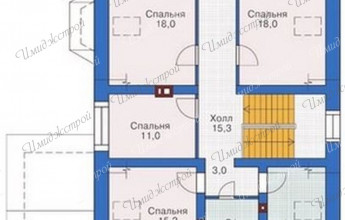 Оригинальный коттедж с гаражом и мансардой  Интересный загородный дом с мансардой