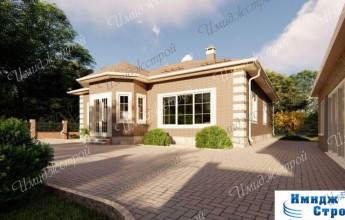 Одноэтажный удобный коттедж  Одноэтажный коттедж в шведском стиле