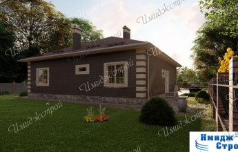 Одноэтажный удобный коттедж  Одноэтажный коттедж в шведском стиле