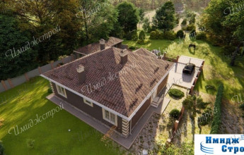 Одноэтажный удобный коттедж  Одноэтажный коттедж в шведском стиле