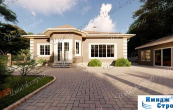 Одноэтажный удобный коттедж  Одноэтажный коттедж в шведском стиле