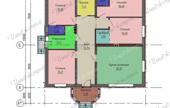 Одноэтажный удобный коттедж  Одноэтажный коттедж в шведском стиле