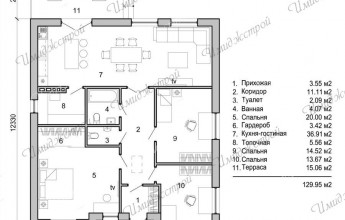 Проект Чесноковка 129 кв.м.