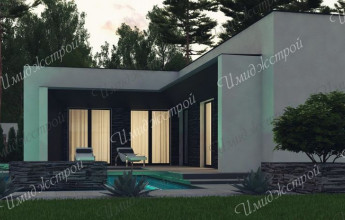 Одноэтажный дом на стыке постмодерна и лофта     Оригинальный одноэтажный дом в смешанном стиле