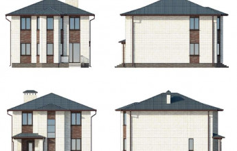 Дом на 176 м2 в стиле конструктивизма  Коттедж в стиле конструктивизма