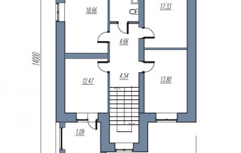 Жилой двухэтажный дом Жилой дом с огромными витражными окнами