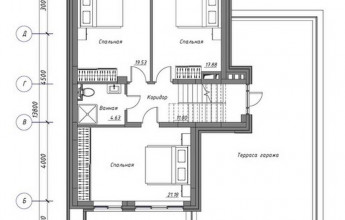 Дом с плоской кровлей на 198 м2  Коттедж с плоской крышей