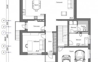 Двухэтажный дом с интересной геометрией  Коттедж со строгой геометрией
