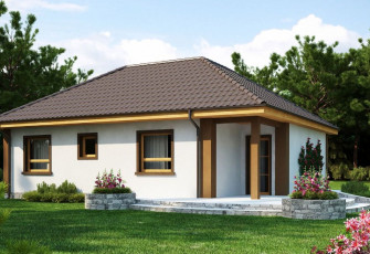 Проект небольшого дома в один этаж 78 кв.м.