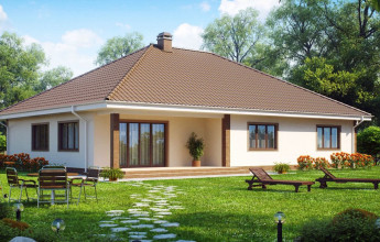 Коттедж в один этаж с гаражом 178 кв.м.