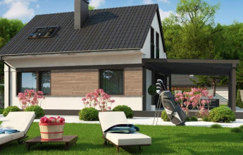 Маленький коттедж с мансардой 94 кв.м.