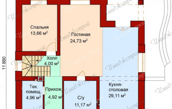 Дом в европейском стиле со сложной кровлей  Коттедж с оригинальной мансардой