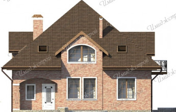 Дом в европейском стиле со сложной кровлей  Коттедж с оригинальной мансардой