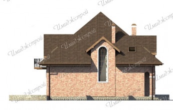 Дом в европейском стиле со сложной кровлей  Коттедж с оригинальной мансардой