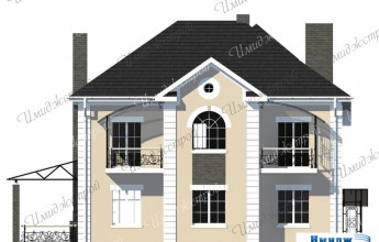 Двухэтажный коттедж в стиле фьюжн  Оригинальный дом в стиле фьюжн