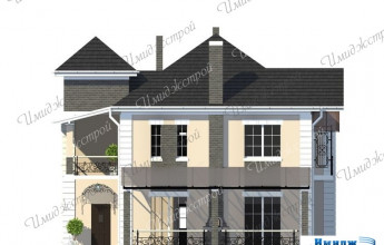 Двухэтажный коттедж в стиле фьюжн  Оригинальный дом в стиле фьюжн