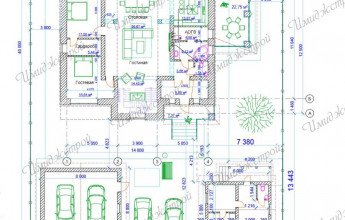 двухэтажный коттедж