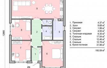 Проект коттедж 100 кв.м. с готовыми фото