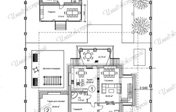 Проект коттеджа в Цветах Башкирии "Курмыш" 378 кв.м.