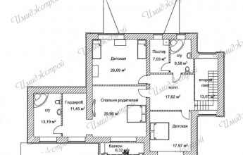 Проект коттеджа в Цветах Башкирии "Курмыш" 378 кв.м.