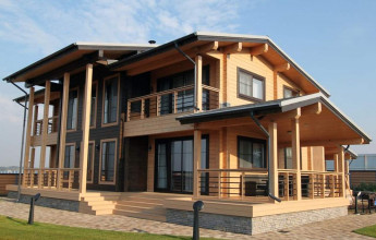 проект коттеджа из клеенного бруса