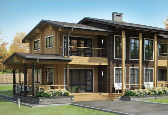 проект коттеджа из бруса