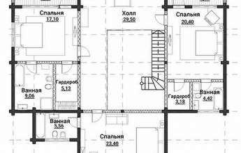 проект коттеджа из бруса