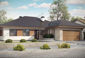 Проект дома с двойным гаражом 221 кв.м.