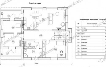 Дом на природе в стиле шале Двухэтажный дом на природе на 251 м2