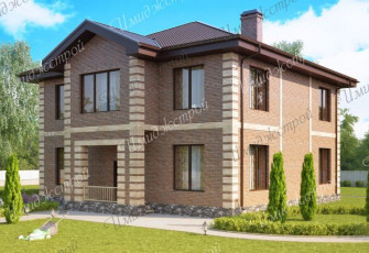 Простой дом из кирпича 320 кв.м.