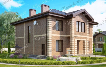 Простой дом из кирпича 320 кв.м.