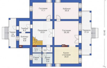 Простор с балконами и террасами