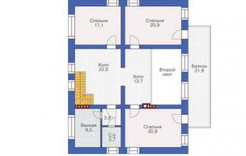 Простор с балконами и террасами