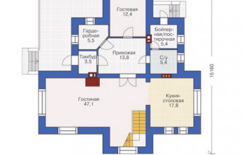 Сочетание английского стиля и голландского 260 кв.м.
