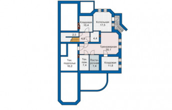 Трехэтажный коттедж с цоколем на 476 кв2