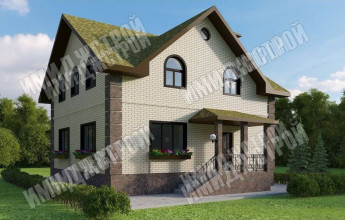 проект дома из отштукатуренного фасада