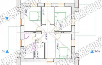 проект коттеджа из кирпича 10 на 10 метров