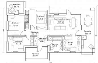 проект одноэтажного дома