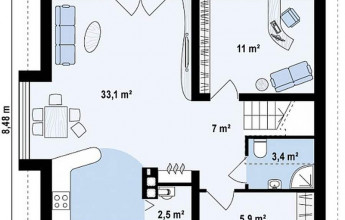 проект коттеджа 120 квадратных