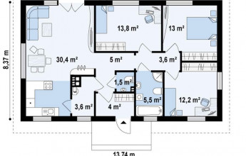 бесплатный проект дома из кирпича